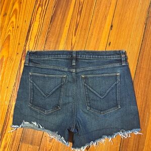 Hudson Jeans Dark Blue Frayed Hem Shorts